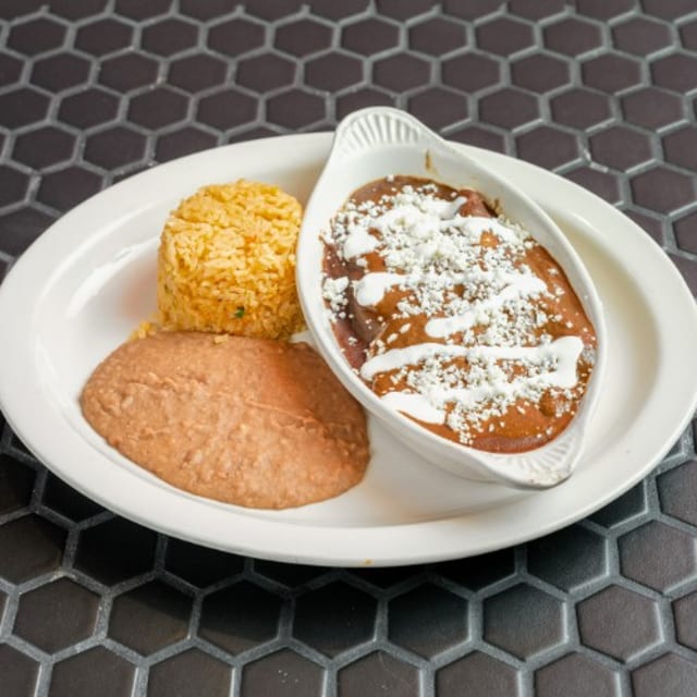 Enchiladas De Mole Plate.
