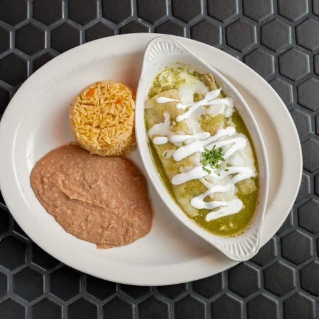 Enchiladas Verdes Plate.